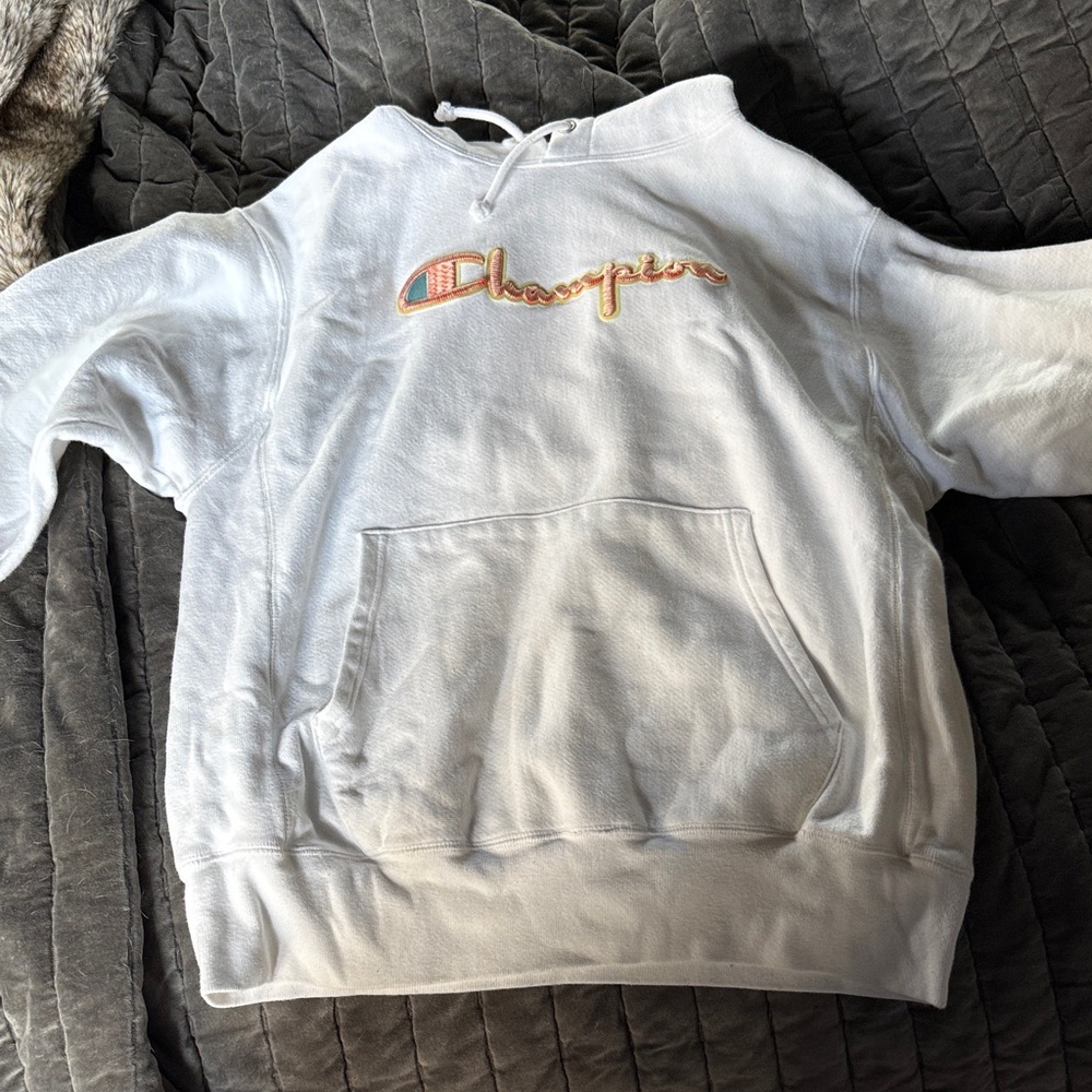 Champion White Sweatshirt with Logo